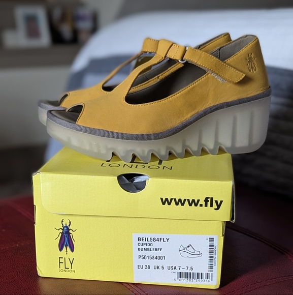 Fly London Yellow Women's Shoes - Picture 2 of 7